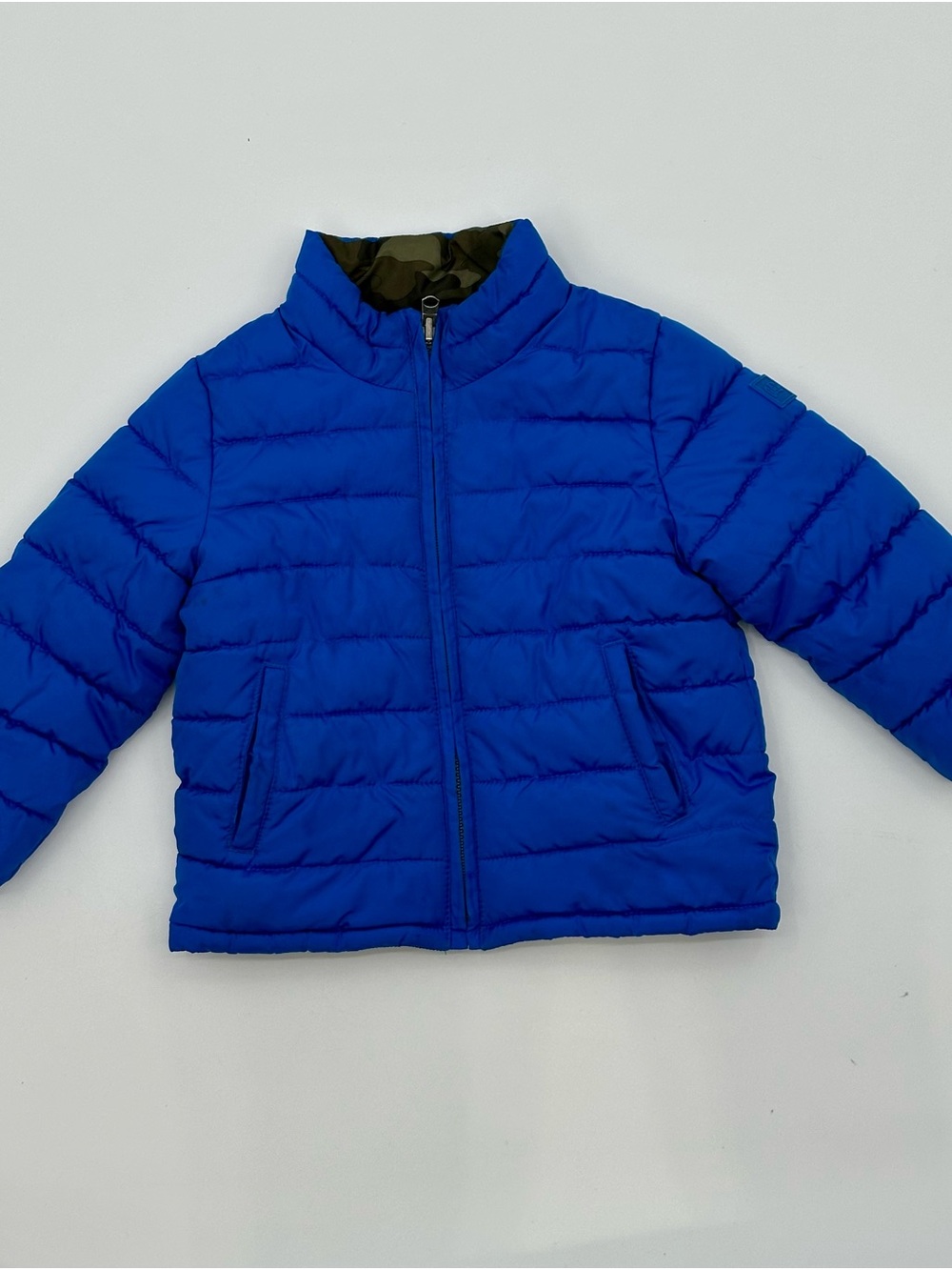 Baby GAP reversible Blue Camo Puffer Winter Jacket size 3T